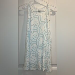 Fila White/Blue Tank Top with twist in back Size 2XL